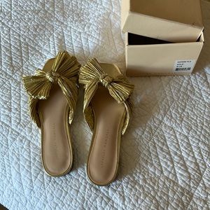 Brand new in a box Loeffler Randall sandals color gold size 6.5 B